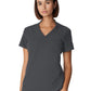Women's 2-Pocket Wrinkle Resistant V-Neck Top - WT110 - Dark Pewter