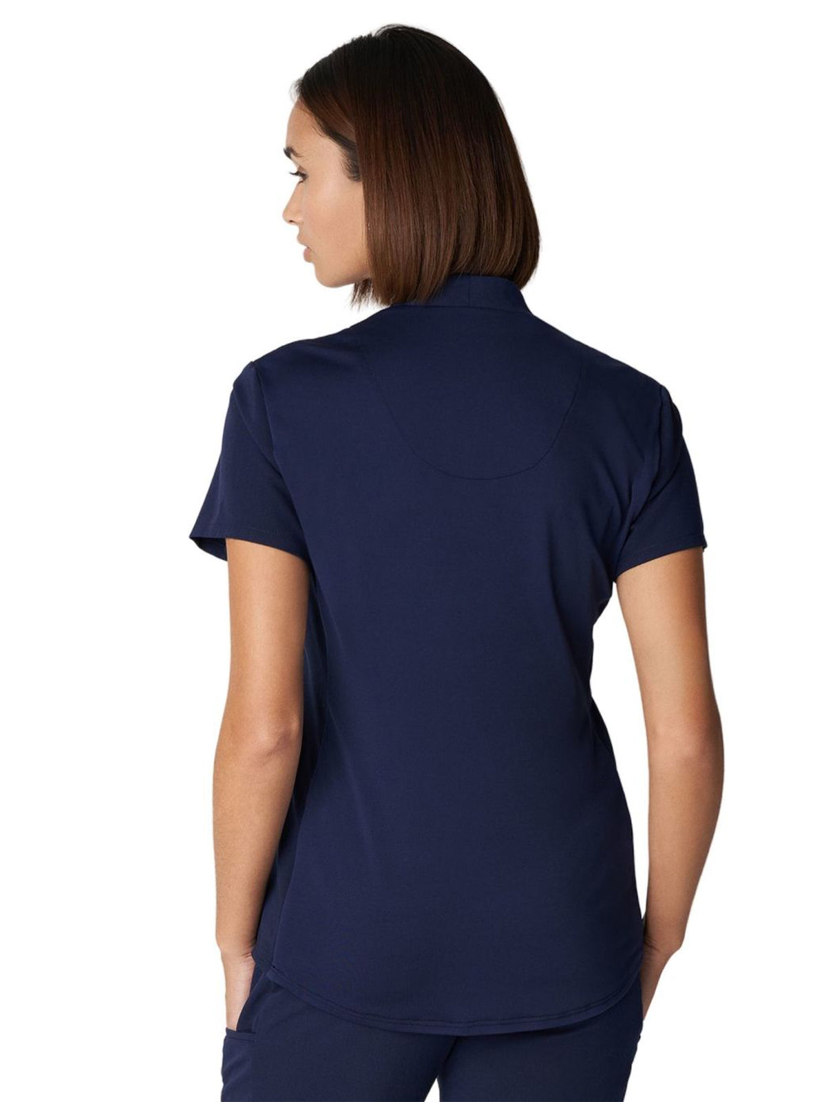 Women's 2-Pocket Wrinkle Resistant V-Neck Top - WT110 - Navy