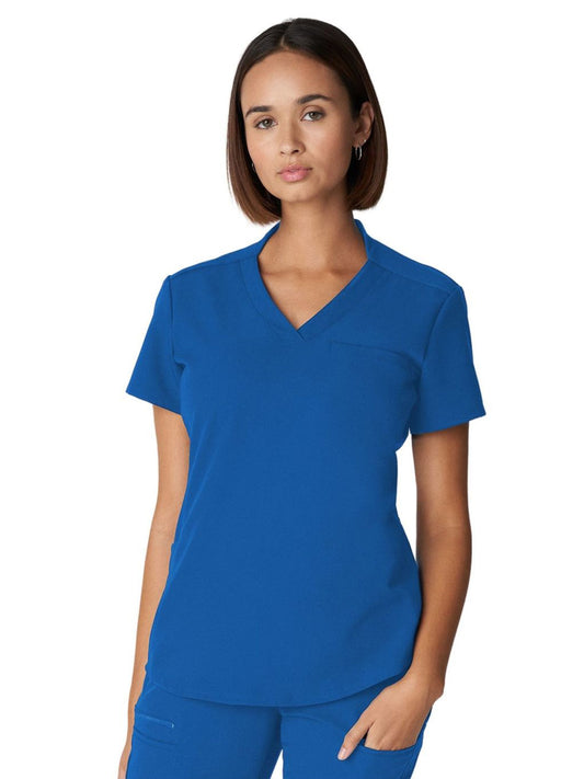 Women's 2-Pocket Wrinkle Resistant V-Neck Top - WT110 - Royal