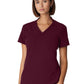 Women's 2-Pocket Wrinkle Resistant V-Neck Top - WT110 - Wine (Burgundy)
