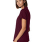 Women's 2-Pocket Wrinkle Resistant V-Neck Top - WT110 - Wine (Burgundy)