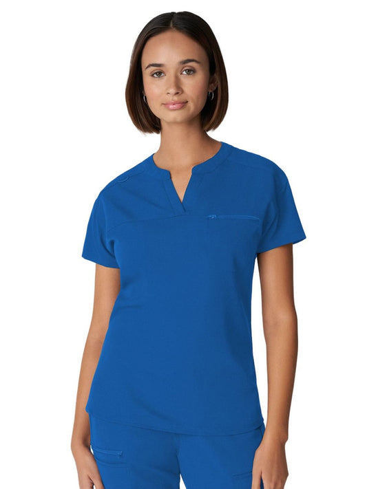 Women's 1-Pocket Tuckable V-Neck Top - WT114 - Royal