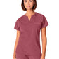 Women's 1-Pocket Tuckable V-Neck Top - WT114 - Slate Rose