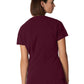 Women's 1-Pocket Tuckable V-Neck Top - WT114 - Wine (Burgundy)