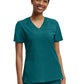 Women's Knit Collar V-Neck Top - WT119 - Caribbean