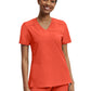 Women's Knit Collar V-Neck Top - WT119 - Coral Sunset