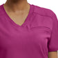 Women's Knit Collar V-Neck Top - WT119 - Electric Purple