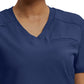 Women's Knit Collar V-Neck Top - WT119 - Navy