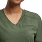 Women's Knit Collar V-Neck Top - WT119 - Olive
