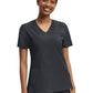 Women's Knit Collar V-Neck Top - WT119 - Pewter