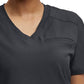 Women's Knit Collar V-Neck Top - WT119 - Pewter