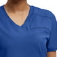 Women's Knit Collar V-Neck Top - WT119 - Royal