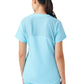 Women's Curved V-Neckline Top - WT121 - Island Blue