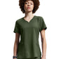 Women's Curved V-Neckline Top - WT121 - Olive