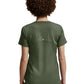 Women's Curved V-Neckline Top - WT121 - Olive