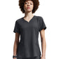 Women's Curved V-Neckline Top - WT121 - Pewter