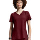 Women's Curved V-Neckline Top - WT121 - Wine