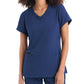 Women's 3-Pocket V-Neck Top - WT127 - Navy