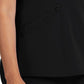 Women's 3-Pocket Princess Seams V-Neck Top - WT134 - Black
