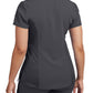 Women's 3-Pocket Princess Seams V-Neck Top - WT134 - Dark Pewter