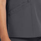 Women's 3-Pocket Princess Seams V-Neck Top - WT134 - Dark Pewter