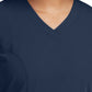 Women's 3-Pocket Princess Seams V-Neck Top - WT134 - Navy