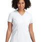 Women's 3-Pocket Princess Seams V-Neck Top - WT134 - White