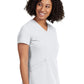 Women's 3-Pocket Princess Seams V-Neck Top - WT134 - White