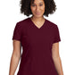 Women's 3-Pocket Princess Seams V-Neck Top - WT134 - Wine