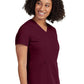 Women's 3-Pocket Princess Seams V-Neck Top - WT134 - Wine
