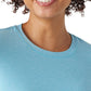 Women's Shirttail Hemline Underscrub Tee - WT311 - Heather Island Blue