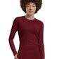 Women's Shirttail Hemline Underscrub Tee - WT311 - Heather Wine